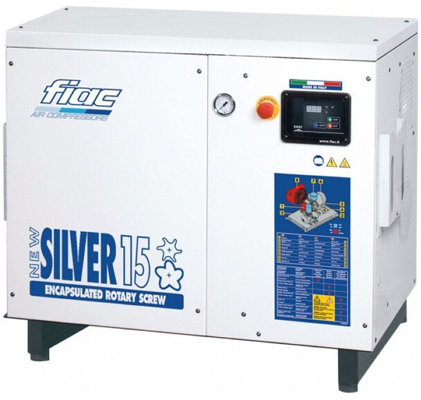 Fiac NewSilver 15 1430 L / min 11 kW 10 Bar Elektrische Schroefcompressor Nieuw ! - Légkompresszor: 1 kép. Fiac NewSilver 15 1430 L / min 11 kW 10 Bar Elektrische Schroefcompressor Nieuw ! - Légkompresszor: 1 kép.