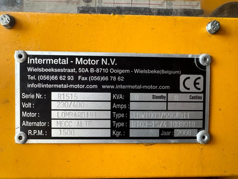 Himoinsa Lombardini LDW 1003 Mecc Alte Spa 9 kVA Supersilent generatorset in 8 ft container - Áramfejlesztő: 5 kép. Himoinsa Lombardini LDW 1003 Mecc Alte Spa 9 kVA Supersilent generatorset in 8 ft container - Áramfejlesztő: 5 kép.