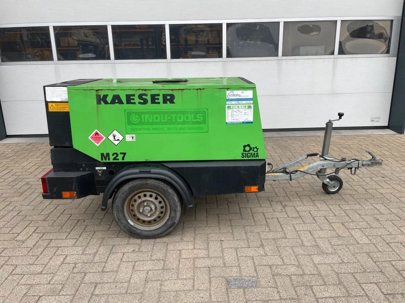 Kaeser M27 Kubota 2,7 m3 / min 7 Bar 18 kW Mobiele Silent Diesel Compressor - Légkompresszor: 1 kép. Kaeser M27 Kubota 2,7 m3 / min 7 Bar 18 kW Mobiele Silent Diesel Compressor - Légkompresszor: 1 kép.