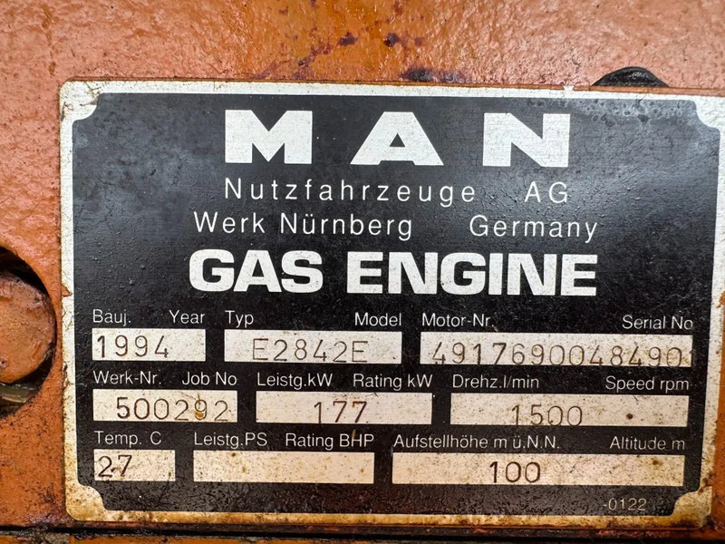 MAN E2842E Stamford 295 kVA gas WKK generatorset good condition ! - Áramfejlesztő: 3 kép. MAN E2842E Stamford 295 kVA gas WKK generatorset good condition ! - Áramfejlesztő: 3 kép.