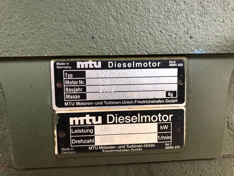 MTU 12V 2000 633 PK 12V 2000 633 PK Diesel Engine - Motor: 3 kép. MTU 12V 2000 633 PK 12V 2000 633 PK Diesel Engine - Motor: 3 kép.