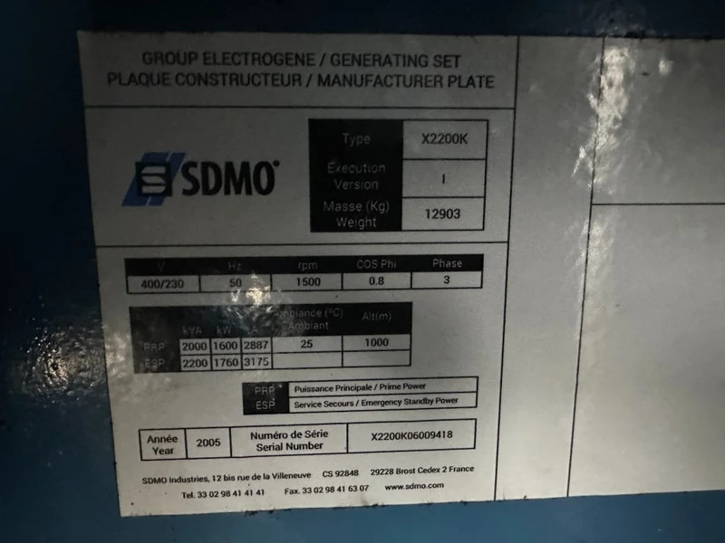 MTU 16V 4000 SDMO 2200 kVA Silent generatorset in container - Áramfejlesztő: 4 kép. MTU 16V 4000 SDMO 2200 kVA Silent generatorset in container - Áramfejlesztő: 4 kép.