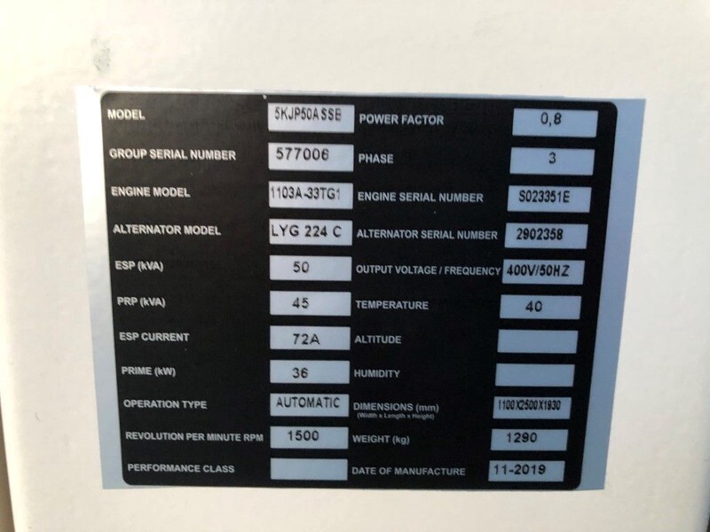 Perkins 50 kVA Silent generatorset New ! - Áramfejlesztő: 5 kép. Perkins 50 kVA Silent generatorset New ! - Áramfejlesztő: 5 kép.