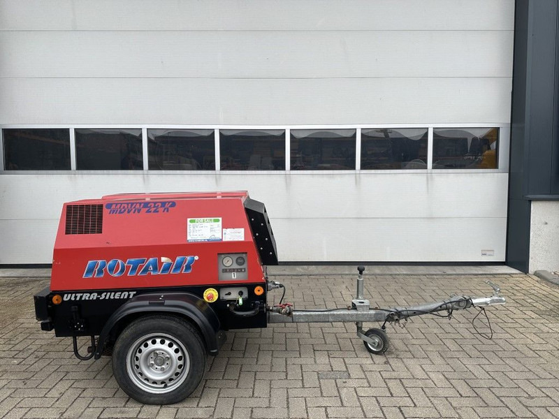 Rotair MDVN 22 K Kubota 2000 L / min 6.5 Bar Mobiele Diesel Compressor as New ! - Légkompresszor: 1 kép. Rotair MDVN 22 K Kubota 2000 L / min 6.5 Bar Mobiele Diesel Compressor as New ! - Légkompresszor: 1 kép.