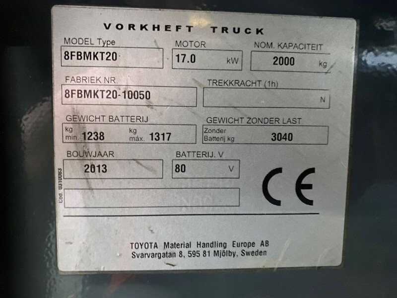 Toyota 2 ton Traigo 20 Duplex Sideshift Elektra Heftruck - Elektromos targonca: 5 kép. Toyota 2 ton Traigo 20 Duplex Sideshift Elektra Heftruck - Elektromos targonca: 5 kép.