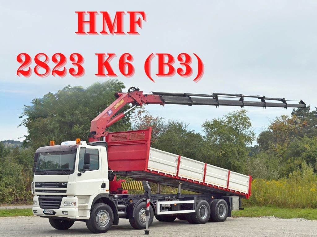 DAF CF 85.380 * HMF 2823 K6 (B3) + FUNK * 8x4 * TOP - Darus autó: 1 kép. DAF CF 85.380 * HMF 2823 K6 (B3) + FUNK * 8x4 * TOP - Darus autó: 1 kép.