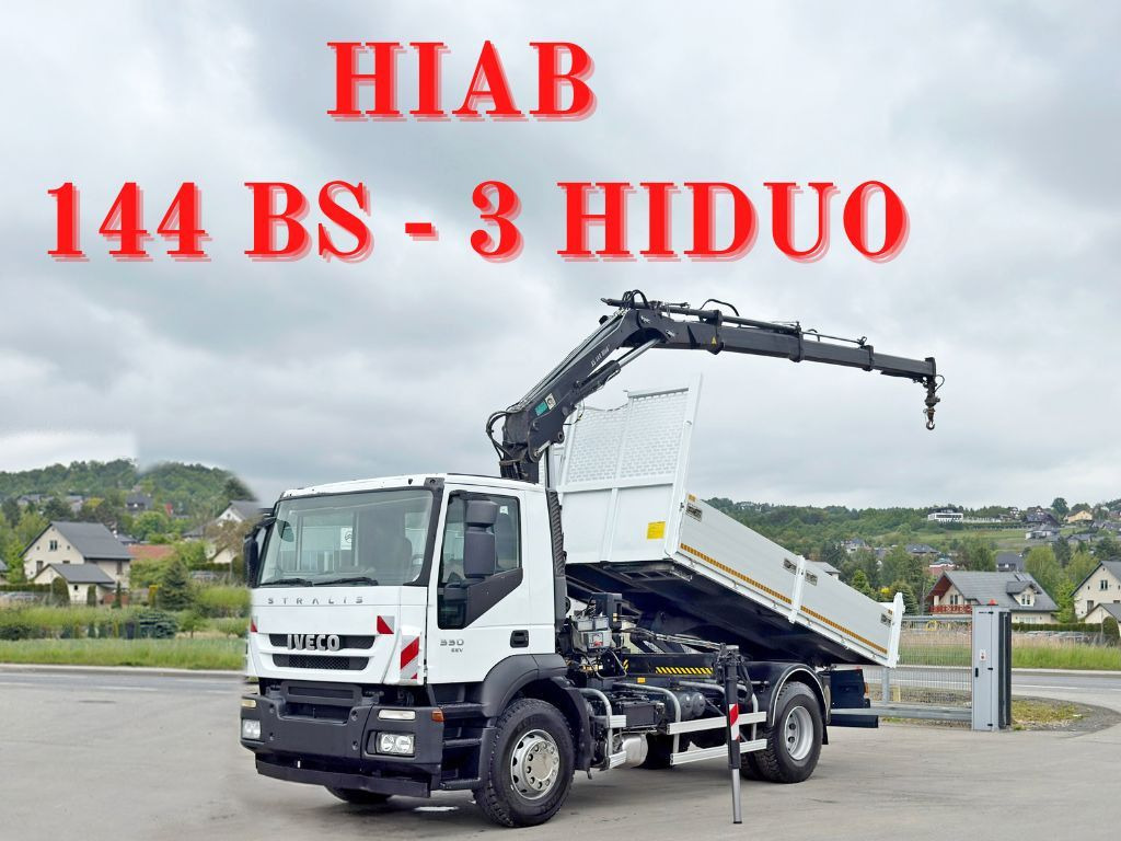 Iveco STRALIS 330 *HIAB 144 BS-3 HIDUO* TOPZUSTAND - Billenőplatós teherautó, Darus autó: 1 kép. Iveco STRALIS 330 *HIAB 144 BS-3 HIDUO* TOPZUSTAND - Billenőplatós teherautó, Darus autó: 1 kép.