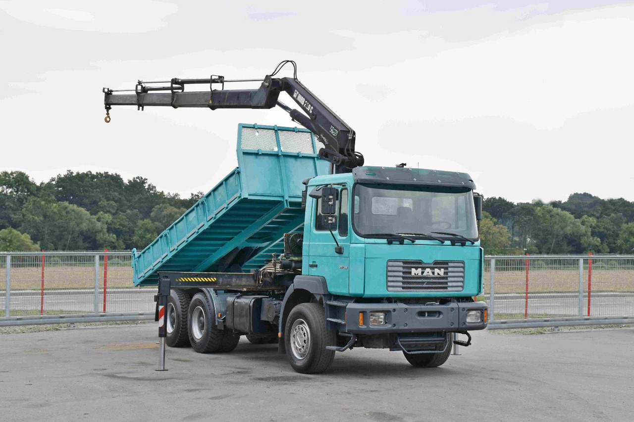 MAN 27-314 * HIAB 220 C - 3 + FUNK * 6x4 - Billenőplatós teherautó, Darus autó: 2 kép. MAN 27-314 * HIAB 220 C - 3 + FUNK * 6x4 - Billenőplatós teherautó, Darus autó: 2 kép.