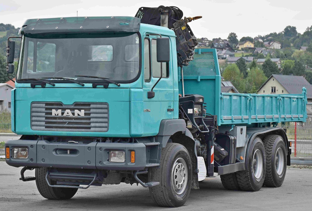 MAN 27-314 * HIAB 220 C - 3 + FUNK * 6x4 - Billenőplatós teherautó, Darus autó: 3 kép. MAN 27-314 * HIAB 220 C - 3 + FUNK * 6x4 - Billenőplatós teherautó, Darus autó: 3 kép.