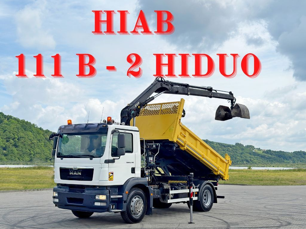 MAN TGM 18.340* KIPPER 4,05m*HIAB 111 B-2 HIDUO/FUNK - Billenőplatós teherautó, Darus autó: 1 kép. MAN TGM 18.340* KIPPER 4,05m*HIAB 111 B-2 HIDUO/FUNK - Billenőplatós teherautó, Darus autó: 1 kép.