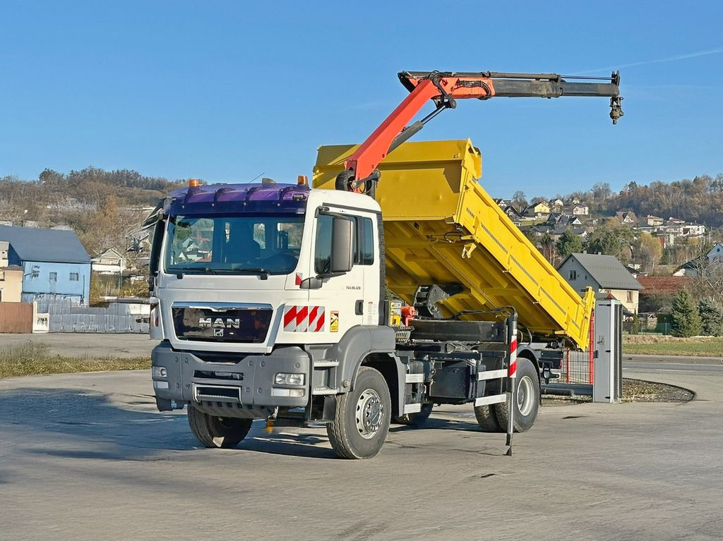 MAN TGS 18.320 * PK 12002 - EH A + FUNK * TOPZUSTAND - Billenőplatós teherautó, Darus autó: 2 kép. MAN TGS 18.320 * PK 12002 - EH A + FUNK * TOPZUSTAND - Billenőplatós teherautó, Darus autó: 2 kép.