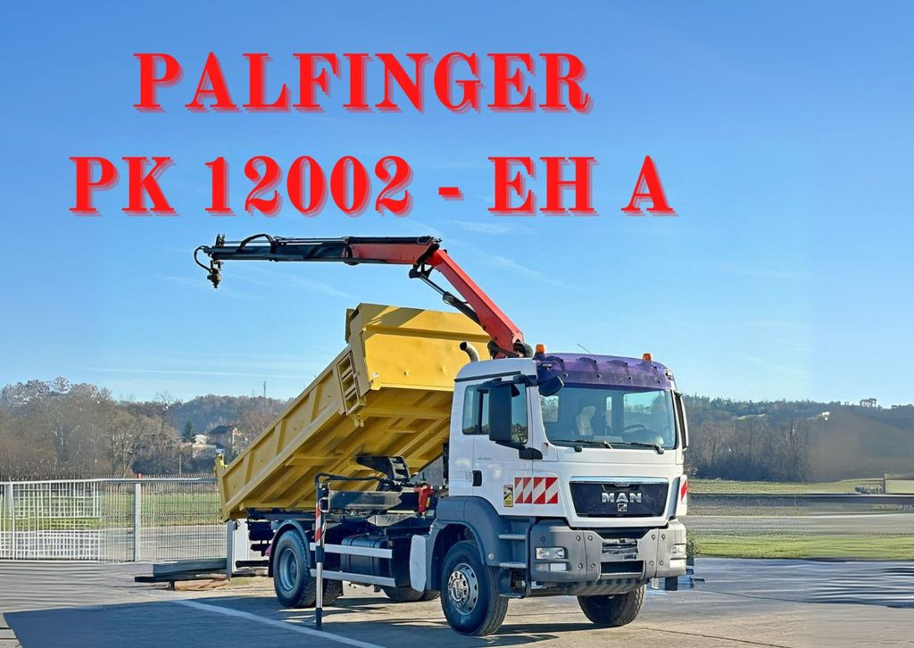 MAN TGS 18.320 * PK 12002 - EH A + FUNK * TOPZUSTAND - Billenőplatós teherautó, Darus autó: 1 kép. MAN TGS 18.320 * PK 12002 - EH A + FUNK * TOPZUSTAND - Billenőplatós teherautó, Darus autó: 1 kép.