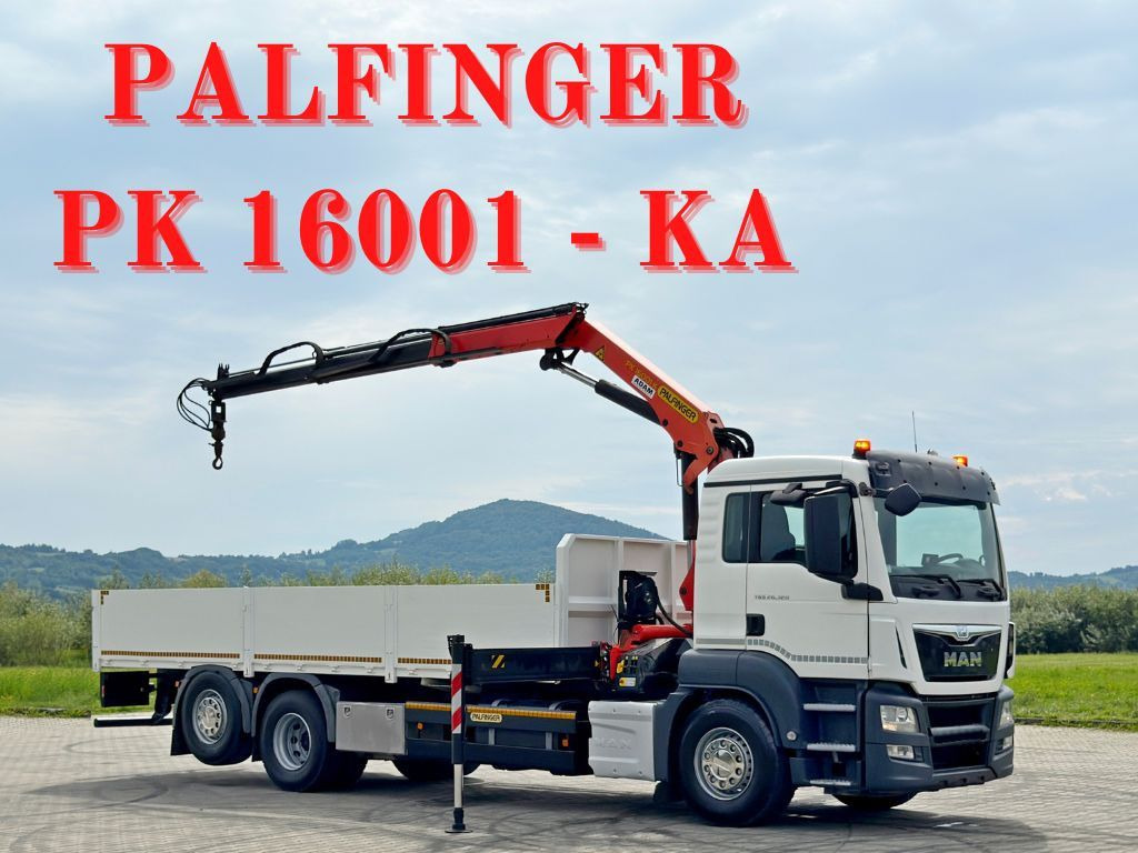 MAN TGS 26.320*PRITSCHE 7,20  / PK 16001-KA + FUNK - Darus autó: 1 kép. MAN TGS 26.320*PRITSCHE 7,20  / PK 16001-KA + FUNK - Darus autó: 1 kép.
