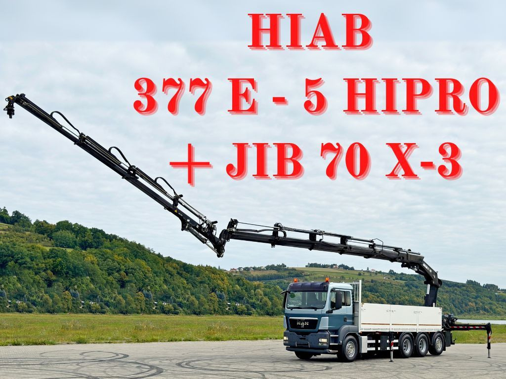 MAN TGS 35.480*HIAB 377 E-5 HIPRO+JIB 70X-3FUNK /8x4 - Darus autó: 1 kép. MAN TGS 35.480*HIAB 377 E-5 HIPRO+JIB 70X-3FUNK /8x4 - Darus autó: 1 kép.
