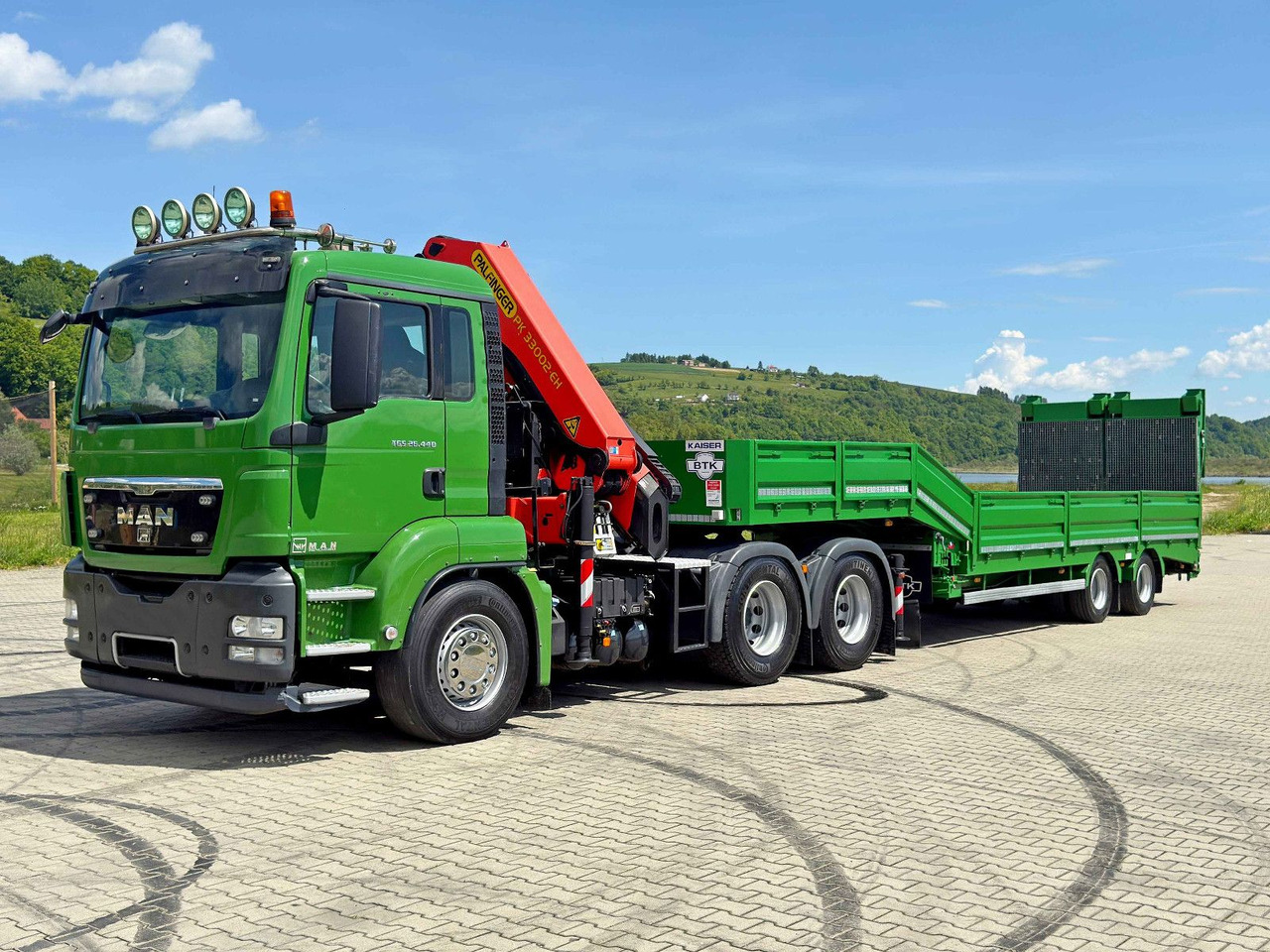 MAN TGS 26.440*Anhänger 10,30m + PK 33002-EH C/FUNK - Nyergesvontató: 3 kép. MAN TGS 26.440*Anhänger 10,30m + PK 33002-EH C/FUNK - Nyergesvontató: 3 kép.