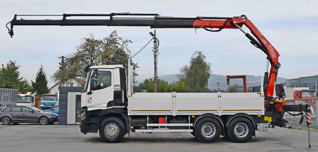 Renault C 380*PRITSCHE 5,45m*FASSI F175A.0.22+ FUNK/6x4 - Darus autó, Platós teherautó: 5 kép. Renault C 380*PRITSCHE 5,45m*FASSI F175A.0.22+ FUNK/6x4 - Darus autó, Platós teherautó: 5 kép.