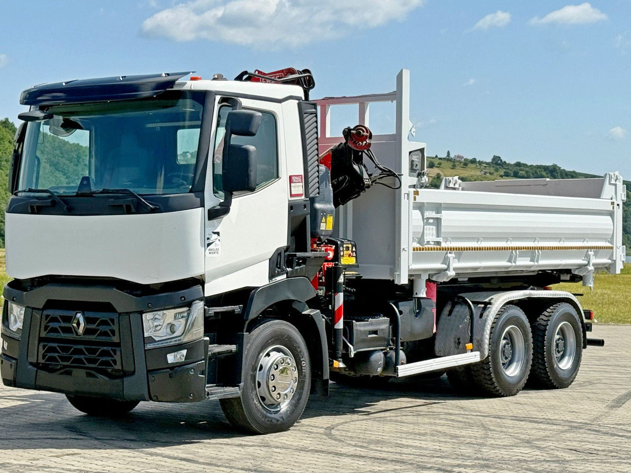 Renault C 430 * FASSI F165A.0.23 + FUNK * 6x4 - Billenőplatós teherautó, Darus autó: 5 kép. Renault C 430 * FASSI F165A.0.23 + FUNK * 6x4 - Billenőplatós teherautó, Darus autó: 5 kép.