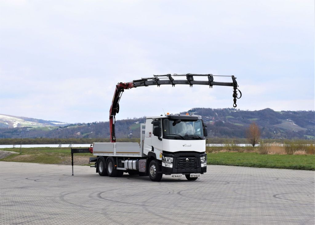 Renault C 460 * HMF 1510 K6 + FUNK * 6x4 - Darus autó, Platós teherautó: 2 kép. Renault C 460 * HMF 1510 K6 + FUNK * 6x4 - Darus autó, Platós teherautó: 2 kép.
