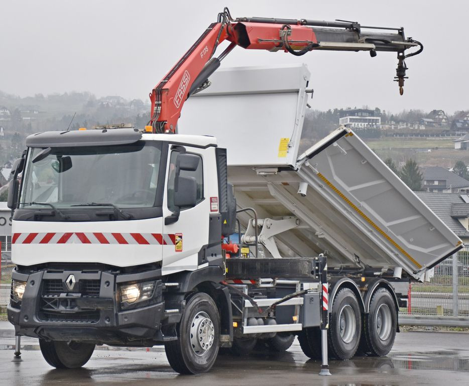 Renault C380 *KIPPER 5,10 m* FASSI F175A.0.22+FUNK /6x4 - Darus autó, Billenőplatós teherautó: 3 kép. Renault C380 *KIPPER 5,10 m* FASSI F175A.0.22+FUNK /6x4 - Darus autó, Billenőplatós teherautó: 3 kép.