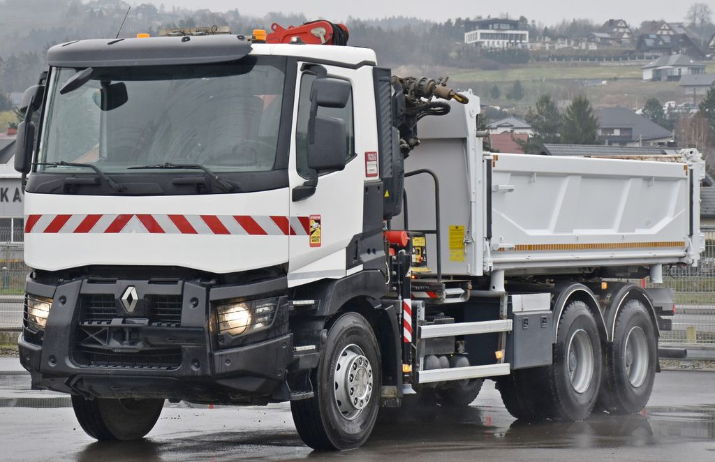 Renault C380 *KIPPER 5,10 m* FASSI F175A.0.22+FUNK /6x4 - Darus autó, Billenőplatós teherautó: 5 kép. Renault C380 *KIPPER 5,10 m* FASSI F175A.0.22+FUNK /6x4 - Darus autó, Billenőplatós teherautó: 5 kép.
