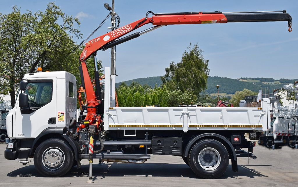 Renault MIDLUM 300 DXI * FASSI F105A.0.21 + PILOT* TOP - Darus autó, Billenőplatós teherautó: 5 kép. Renault MIDLUM 300 DXI * FASSI F105A.0.21 + PILOT* TOP - Darus autó, Billenőplatós teherautó: 5 kép.
