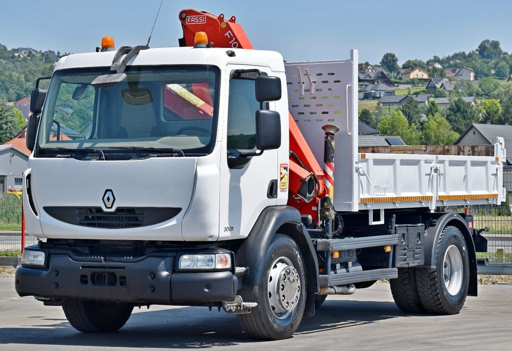 Renault MIDLUM 300 DXI * FASSI F105A.0.21 + PILOT* TOP - Darus autó, Billenőplatós teherautó: 4 kép. Renault MIDLUM 300 DXI * FASSI F105A.0.21 + PILOT* TOP - Darus autó, Billenőplatós teherautó: 4 kép.