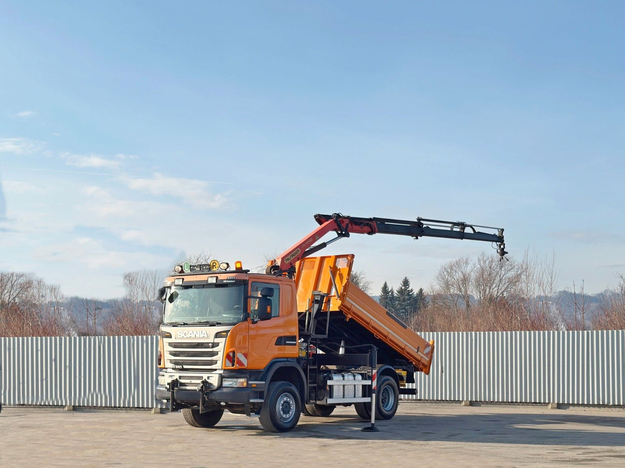 Scania G 360 * KIPPER 4,15m * PALFINGER PK 11002/ 4x4 - Darus autó: 2 kép. Scania G 360 * KIPPER 4,15m * PALFINGER PK 11002/ 4x4 - Darus autó: 2 kép.