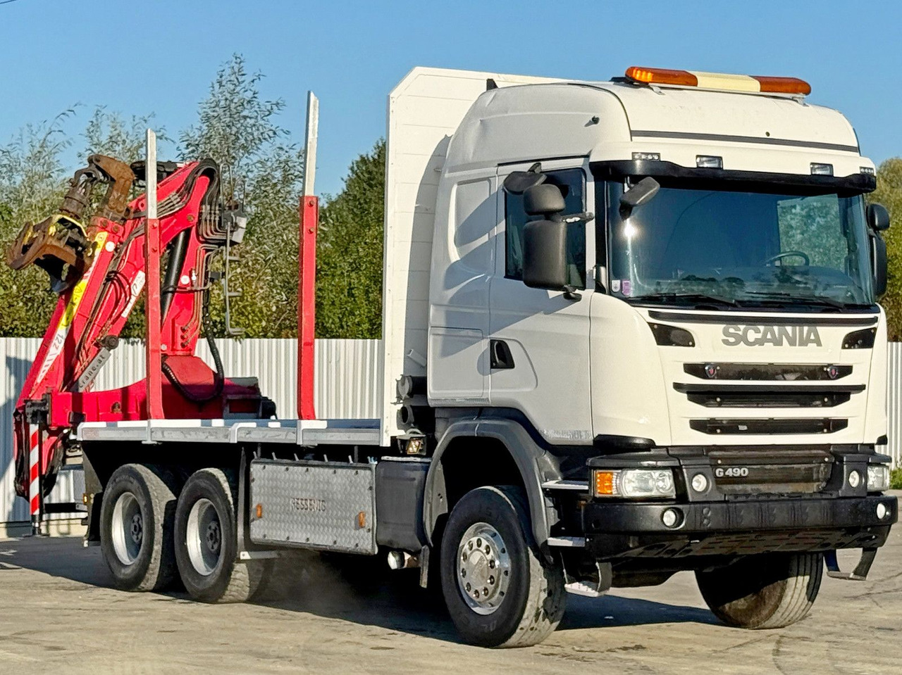 Scania G490* HOLZTRANSPORTER * PENZ 12Z8.70* 6x6 - Rönkszállító teherautó, Darus autó: 3 kép. Scania G490* HOLZTRANSPORTER * PENZ 12Z8.70* 6x6 - Rönkszállító teherautó, Darus autó: 3 kép.