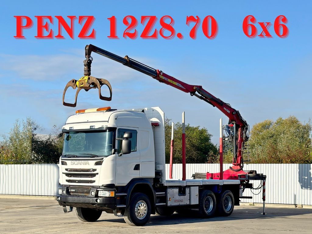 Scania G490* HOLZTRANSPORTER * PENZ 12Z8.70* 6x6 - Darus autó: 1 kép. Scania G490* HOLZTRANSPORTER * PENZ 12Z8.70* 6x6 - Darus autó: 1 kép.