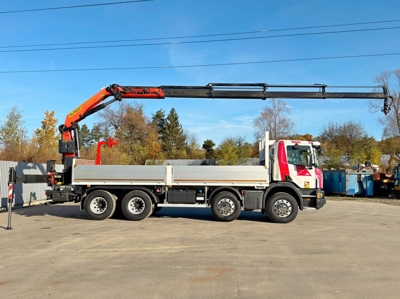 Scania P 450* PRITSCHE 6,90m * PK 23002- SH C FUNK *8x4 - Darus autó: 5 kép. Scania P 450* PRITSCHE 6,90m * PK 23002- SH C FUNK *8x4 - Darus autó: 5 kép.