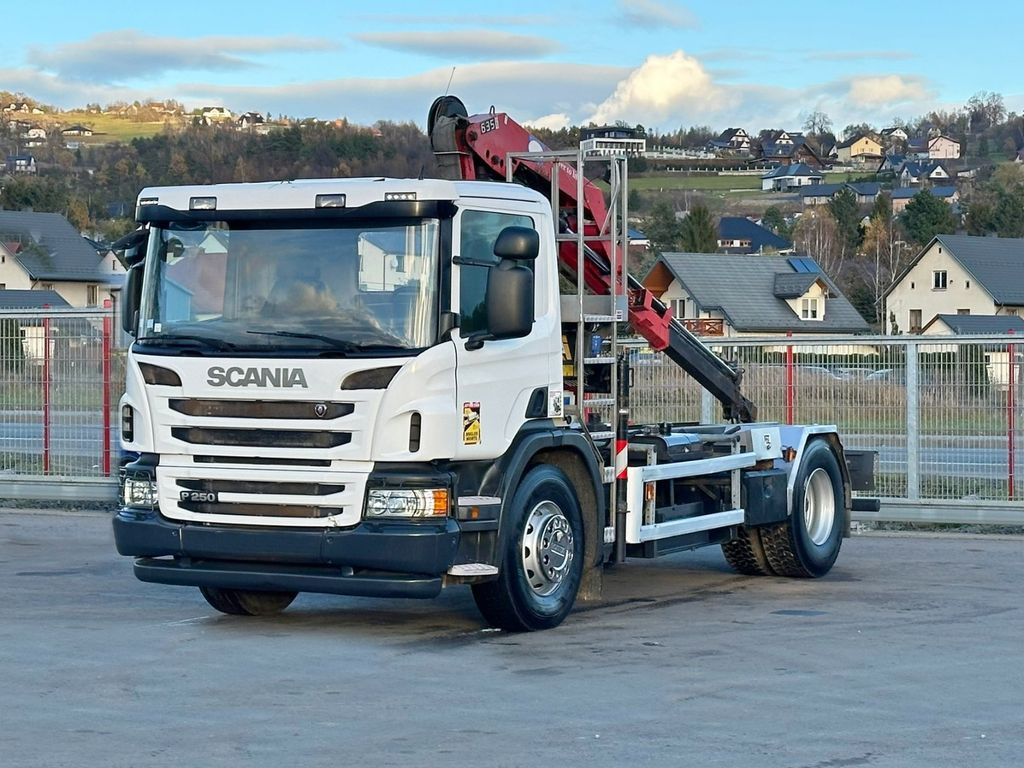 Scania P250* FAHRGESTEL 4,30* HMF 635 K2/FUNK* TOP - Darus autó: 2 kép. Scania P250* FAHRGESTEL 4,30* HMF 635 K2/FUNK* TOP - Darus autó: 2 kép.