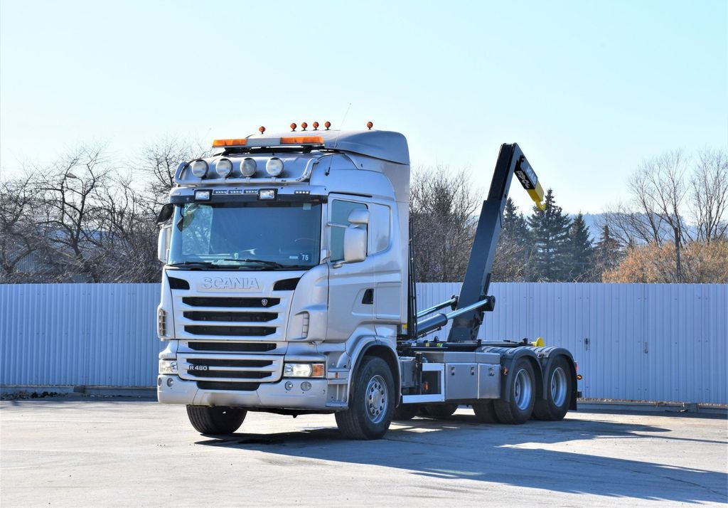 Scania R 480 Abrollkipper * 6x4 * Top Zustand ! - Horgos rakodó teherautó: 2 kép. Scania R 480 Abrollkipper * 6x4 * Top Zustand ! - Horgos rakodó teherautó: 2 kép.