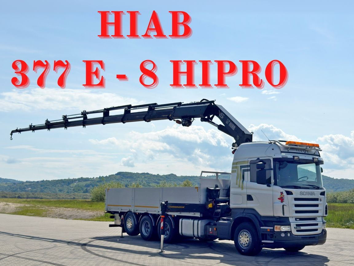 Scania R480 PRITSCHE 6,85m *HIAB 377 E-8 HIPRO/FUNK*8x4 - Darus autó: 1 kép. Scania R480 PRITSCHE 6,85m *HIAB 377 E-8 HIPRO/FUNK*8x4 - Darus autó: 1 kép.