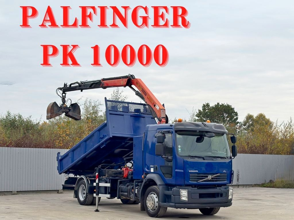 Volvo FL280 KIPPER 4,35m * PALFINGER PK 10000 + FUNK - Darus autó: 1 kép. Volvo FL280 KIPPER 4,35m * PALFINGER PK 10000 + FUNK - Darus autó: 1 kép.