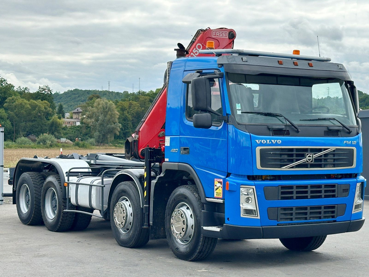 Volvo FM 12.420 * FASSI F150A.21 * 8x4 * TOP - Horgos rakodó teherautó, Darus autó: 4 kép. Volvo FM 12.420 * FASSI F150A.21 * 8x4 * TOP - Horgos rakodó teherautó, Darus autó: 4 kép.