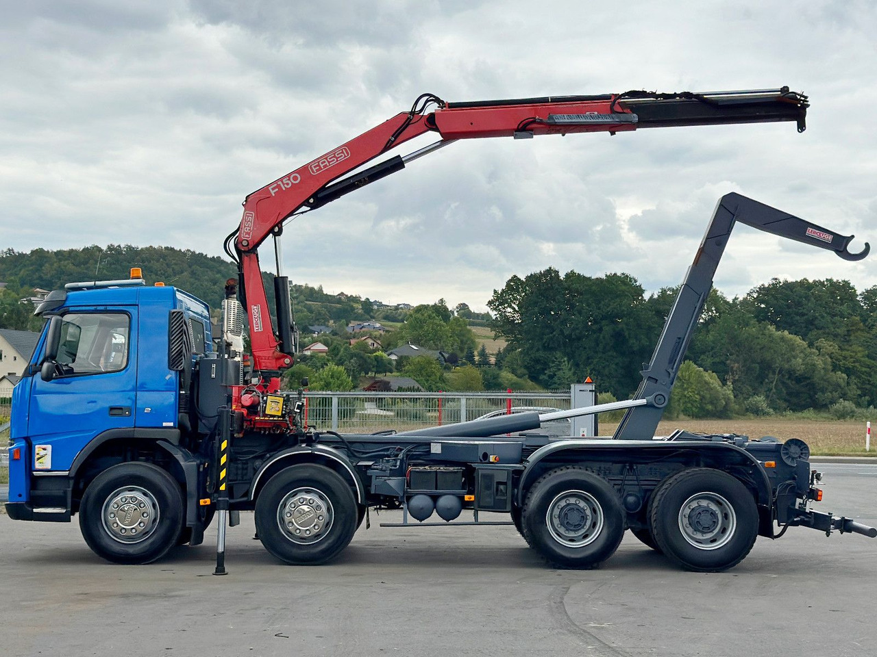 Volvo FM 12.420 * FASSI F150A.21 * 8x4 * TOP - Horgos rakodó teherautó, Darus autó: 5 kép. Volvo FM 12.420 * FASSI F150A.21 * 8x4 * TOP - Horgos rakodó teherautó, Darus autó: 5 kép.