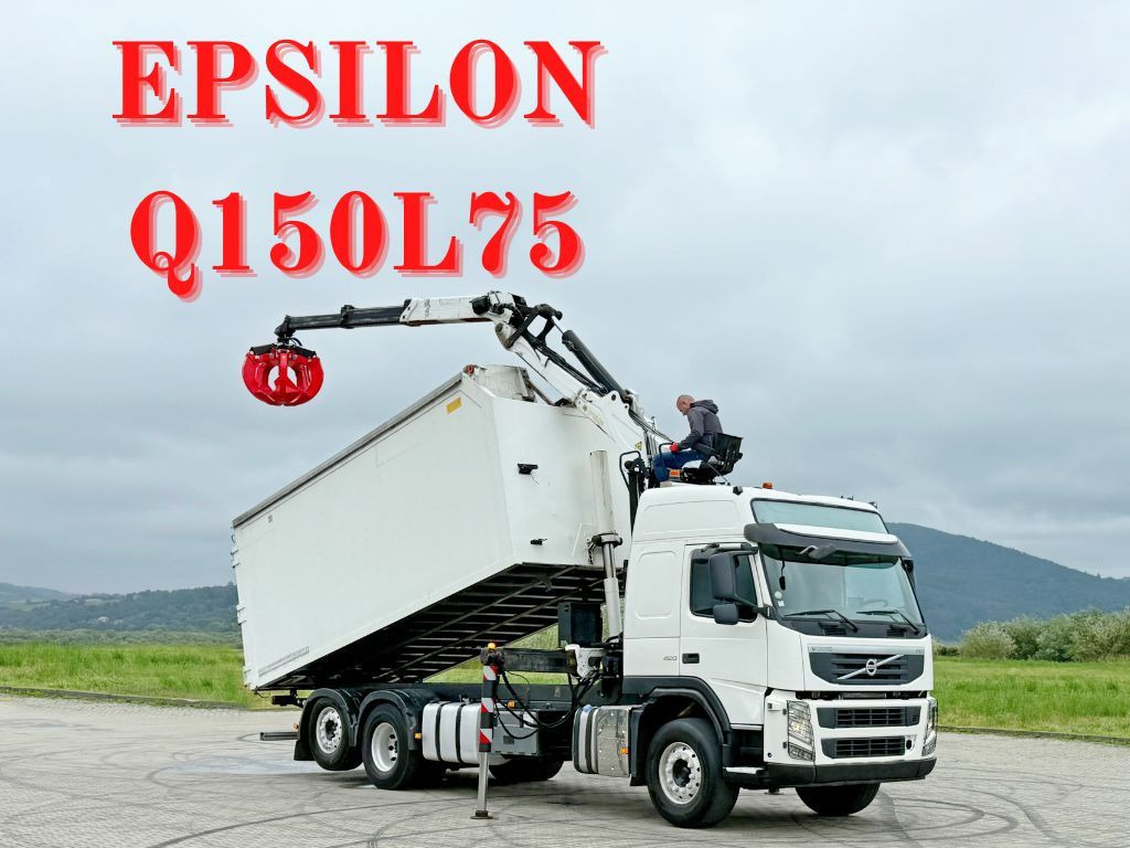 Volvo FM 420 Kipper 6,20 m * EPSILON Q150L75 *TOP - Billenőplatós teherautó, Darus autó: 1 kép. Volvo FM 420 Kipper 6,20 m * EPSILON Q150L75 *TOP - Billenőplatós teherautó, Darus autó: 1 kép.