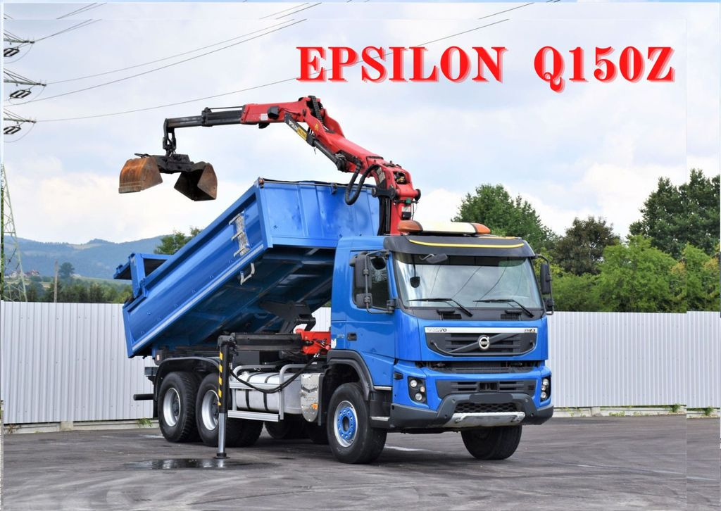 Volvo FMX 370 Kipper 4,90m *EPSILON Q150Z/FUNK*6x4 - Billenőplatós teherautó, Darus autó: 1 kép. Volvo FMX 370 Kipper 4,90m *EPSILON Q150Z/FUNK*6x4 - Billenőplatós teherautó, Darus autó: 1 kép.