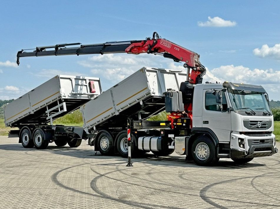 Volvo FMX 420* FASSI F275.2.25 + FUNK + Anhänger / TOP - Billenőplatós teherautó, Darus autó: 2 kép. Volvo FMX 420* FASSI F275.2.25 + FUNK + Anhänger / TOP - Billenőplatós teherautó, Darus autó: 2 kép.