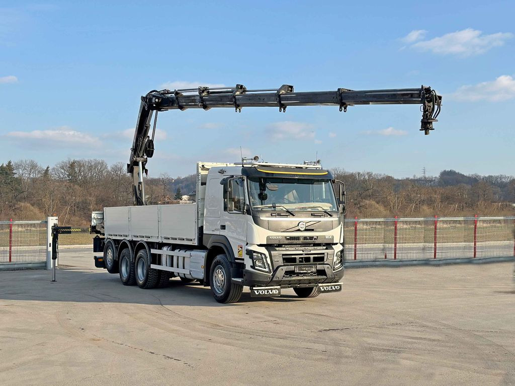 Volvo FMX 460 HIAB X - HIPRO 302 EP - 5 + FUNK/ 8x4 - Darus autó, Platós teherautó: 2 kép. Volvo FMX 460 HIAB X - HIPRO 302 EP - 5 + FUNK/ 8x4 - Darus autó, Platós teherautó: 2 kép.