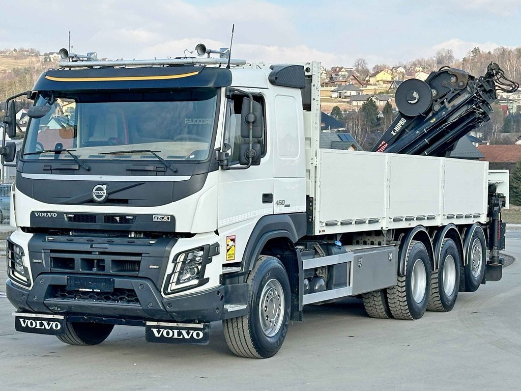 Volvo FMX 460 HIAB X - HIPRO 302 EP - 5 + FUNK/ 8x4 - Darus autó, Platós teherautó: 3 kép. Volvo FMX 460 HIAB X - HIPRO 302 EP - 5 + FUNK/ 8x4 - Darus autó, Platós teherautó: 3 kép.