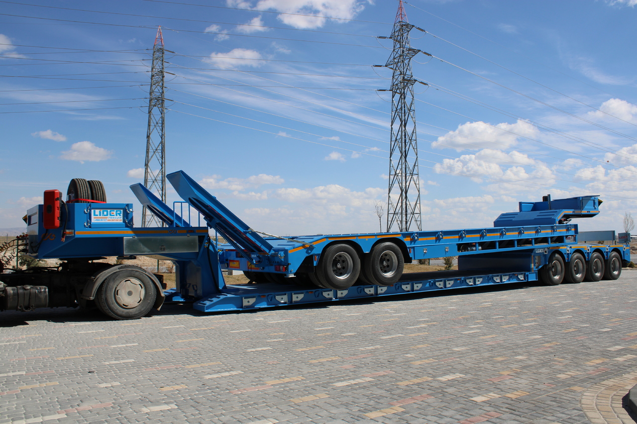 Új Félpótkocsi mélybölcsős a következők szállításához nehézgépek LIDER 2025 READY IN STOCK UNUSED FRONT LOADING: 9 kép.