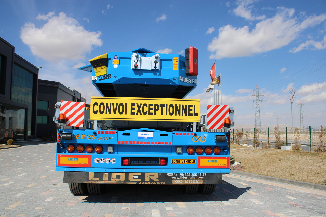 Új Félpótkocsi mélybölcsős a következők szállításához nehézgépek LIDER 2025 READY IN STOCK UNUSED FRONT LOADING: 12 kép.