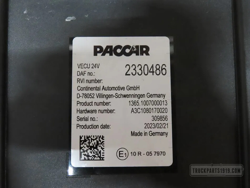 DAF 2330486 VECU Regeleenheid - ECU - Teherautó: 2 kép. DAF 2330486 VECU Regeleenheid - ECU - Teherautó: 2 kép.