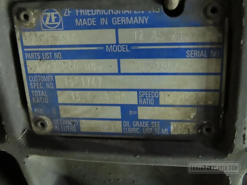 DAF Gearbox & Clutch Parts Versnellingsbak 12AS2131TD DAF - Sebességváltó - Teherautó: 3 kép. DAF Gearbox & Clutch Parts Versnellingsbak 12AS2131TD DAF - Sebességváltó - Teherautó: 3 kép.