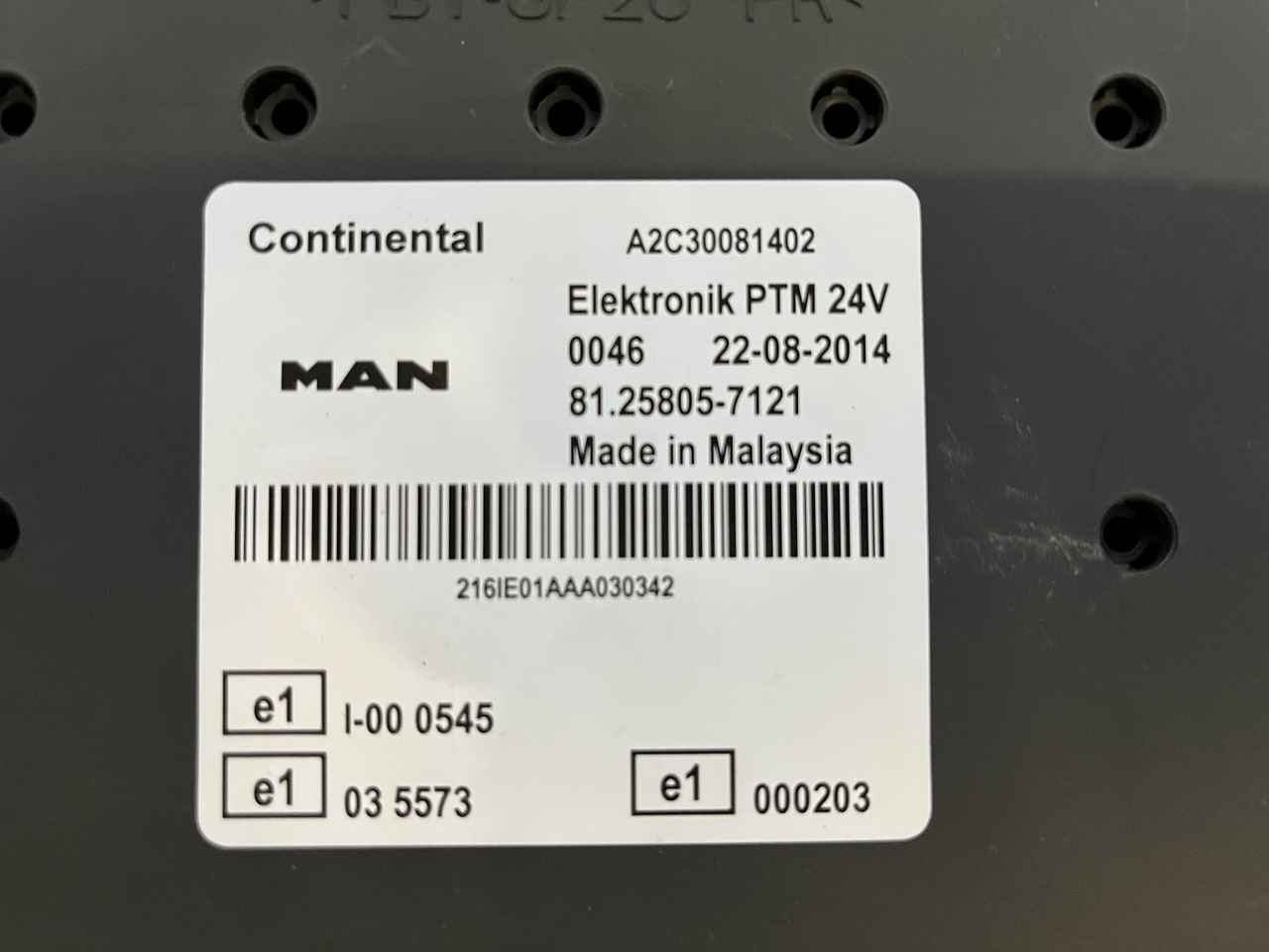ELEKTRONIK PTM MAN TGX (MANUAL GEARBOX) - ECU - Teherautó: 2 kép. ELEKTRONIK PTM MAN TGX (MANUAL GEARBOX) - ECU - Teherautó: 2 kép.