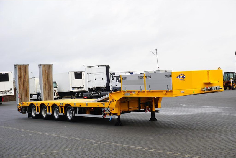 Bodex / NISKOPODWOZIOWA / 4 OSIE / NAJAZDY / 2 X OŚ SKRĘTNA / DMC 65 0 - Félpótkocsi mélybölcsős: 2 kép. Bodex / NISKOPODWOZIOWA / 4 OSIE / NAJAZDY / 2 X OŚ SKRĘTNA / DMC 65 0 - Félpótkocsi mélybölcsős: 2 kép.