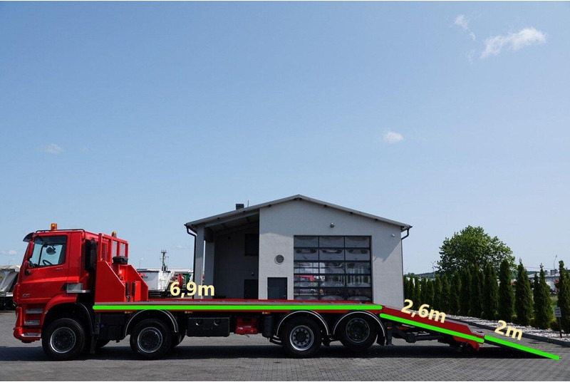 DAF CF 460 / 8x2/ LAWETA / PLATFORMA / NAJAZDY HYDRAULICZNE / WYCIĄ - Vontató: 5 kép. DAF CF 460 / 8x2/ LAWETA / PLATFORMA / NAJAZDY HYDRAULICZNE / WYCIĄ - Vontató: 5 kép.