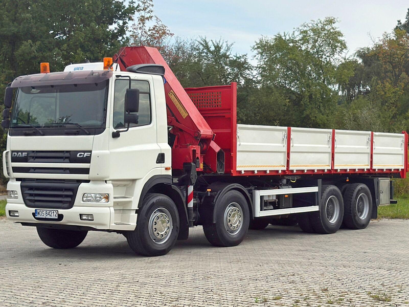 DAF CF 85.380 * HMF 2823 K6 (B3) + FUNK * 8x4 * TOP - Billenőplatós teherautó, Darus autó: 4 kép. DAF CF 85.380 * HMF 2823 K6 (B3) + FUNK * 8x4 * TOP - Billenőplatós teherautó, Darus autó: 4 kép.