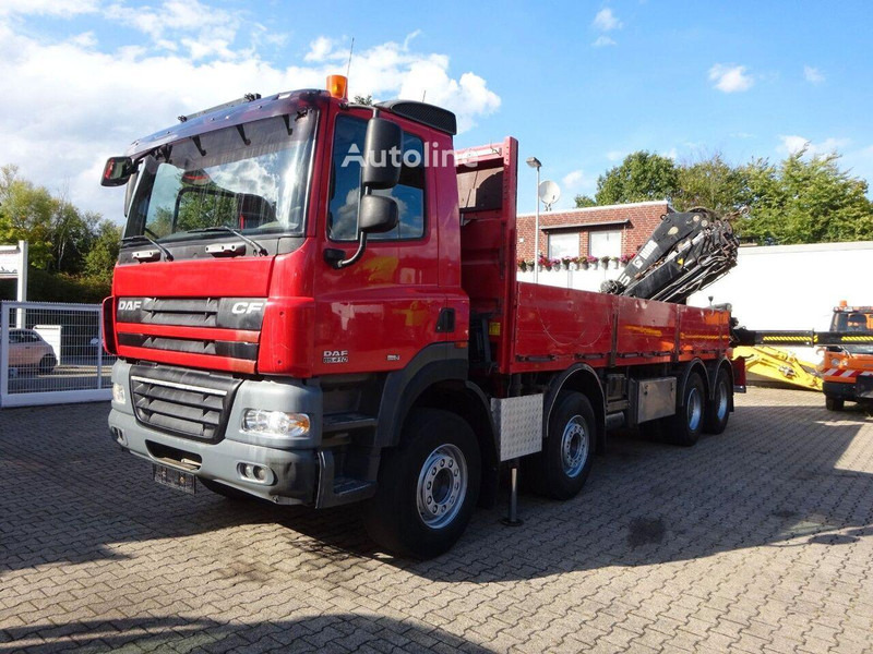 DAF CF 85.410 - Flatbed + crane - Platós teherautó, Darus autó: 1 kép. DAF CF 85.410 - Flatbed + crane - Platós teherautó, Darus autó: 1 kép.